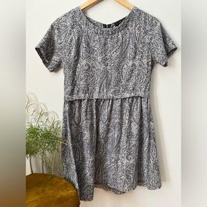 LovelyGirl short sleeve above knee length blue and grey dress size large